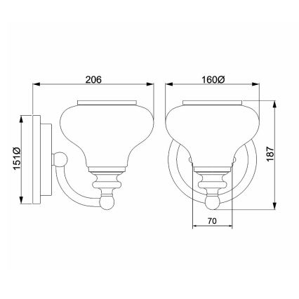 Hinkley - LED Seinavalgusti vannituppa AINSLEY 1xG9/3W/230V IP44