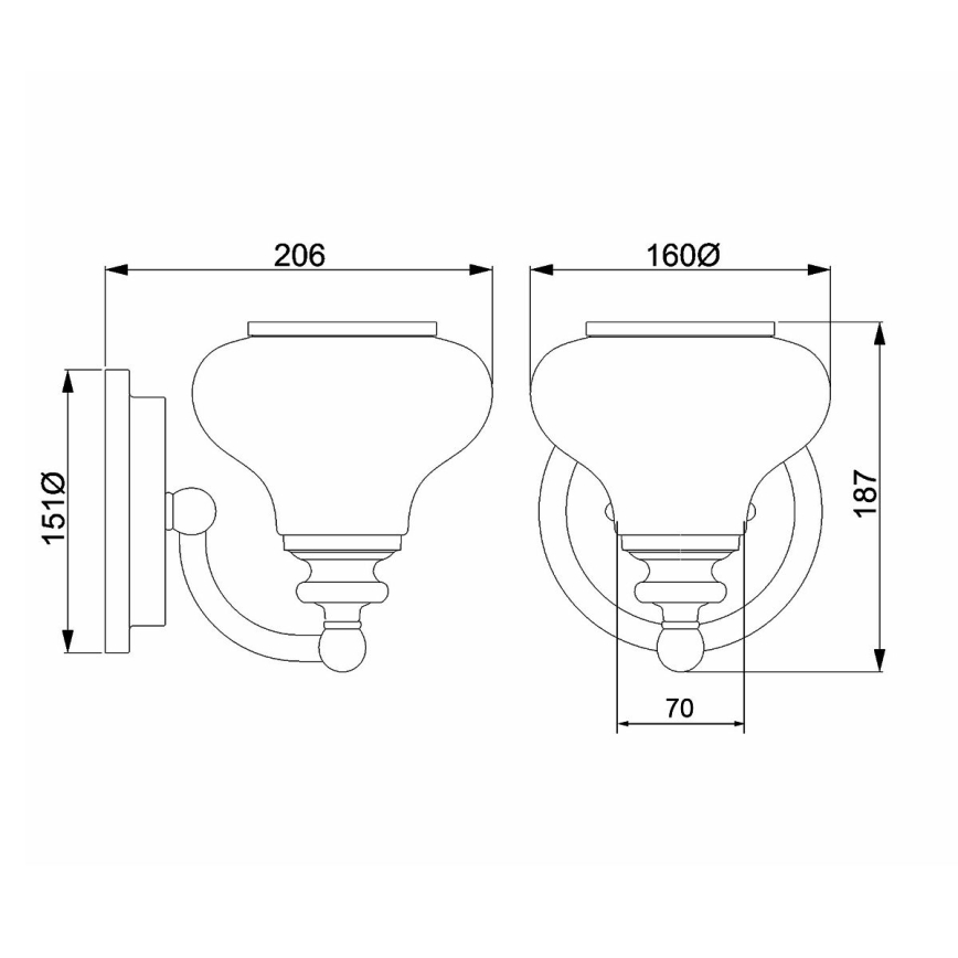 Hinkley - LED Seinavalgusti vannituppa AINSLEY 1xG9/3W/230V IP44