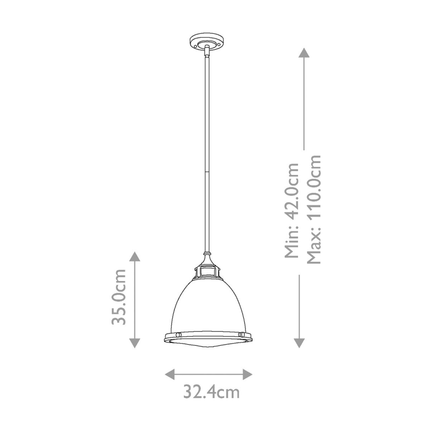 Hinkley - Ripplühter AMELIA 1xE27/60W/230V pronks