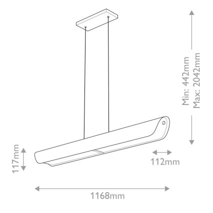 Hinkley - ARCO LED-lühter riputuskaablil LED/43W/230V 3000K kuldne