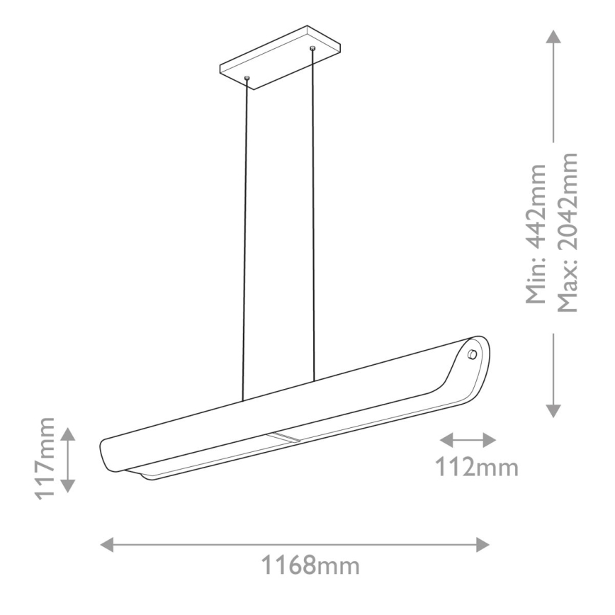 Hinkley - ARCO LED-lühter riputuskaablil LED/43W/230V 3000K kuldne