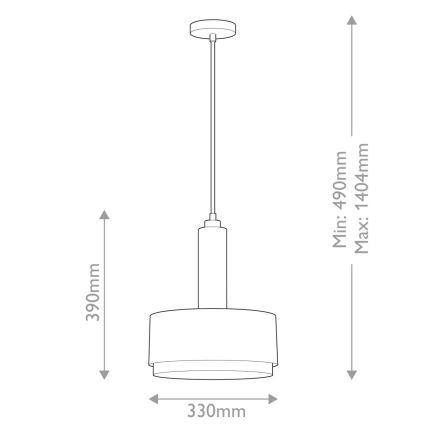 Hinkley - Varrega rippvalgusti CEDRIC 2xE27/60W/230V läbimõõt 33 cm kuldne/must