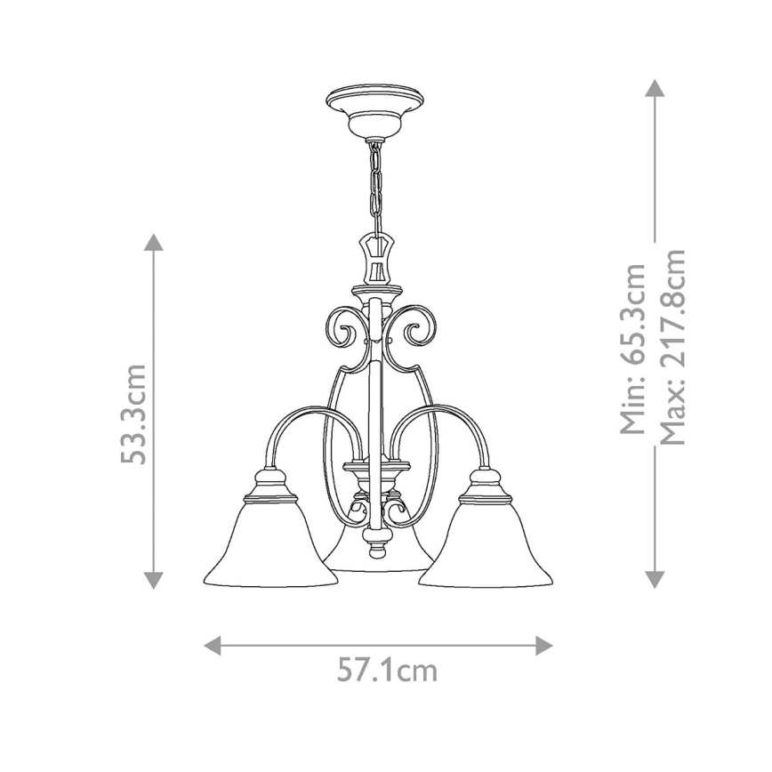Hinkley - Lühter CELLO 3xE27/60W/230V