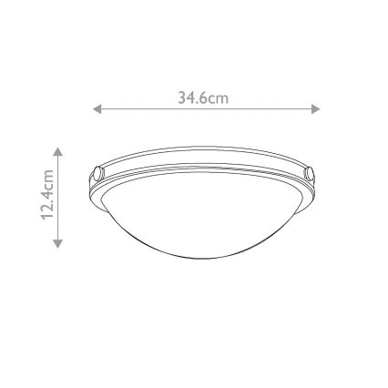 Hinkley - laelamp COLLIER 2xE27/40W/230V läbimõõt 34,6 cm must
