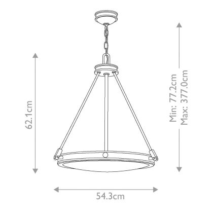 Hinkley - ketiga ripp-lühter COLLIER 4xE14/40W/230V läbimõõt 54,3 cm must