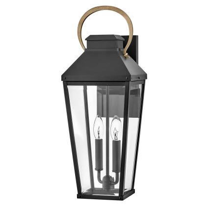 Hinkley - Väli seinavalgusti DAWSON 2xE14/40W/230V IP44 must