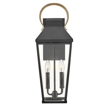 Hinkley - Väli seinavalgusti DAWSON 2xE14/40W/230V IP44 must
