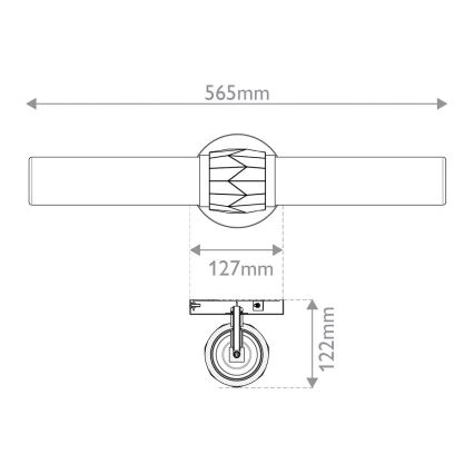 Hinkley - Seinavalgusti vannituppa ELLISON 2xE27/40W/230V IP44 kuldne