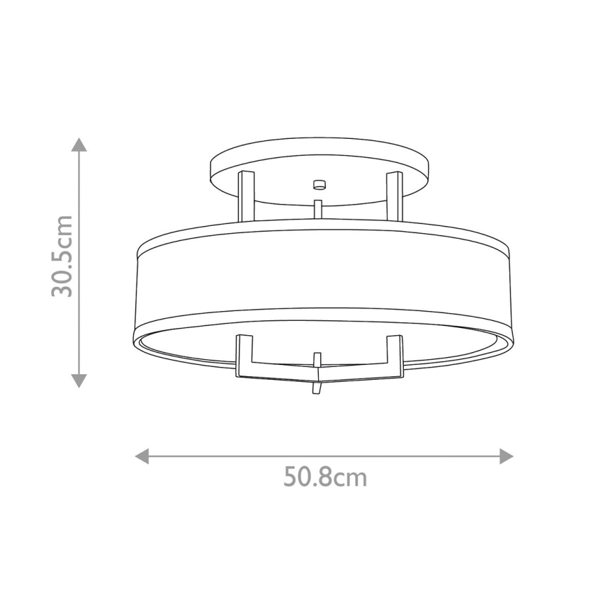 Hinkley - Laevalgusti HAMPTON 3xE27/60W/230V, läbimõõt 50,8 cm, kuldne