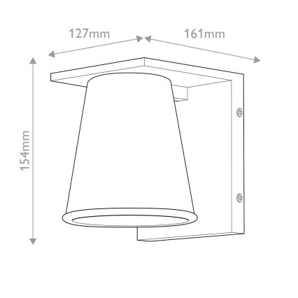 Hinkley - LED Väli seinavalgusti HANS 1xGU10/8W/230V IP44 must