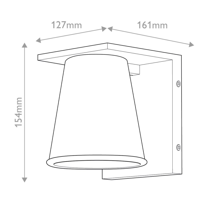 Hinkley - LED Väli seinavalgusti HANS 1xGU10/8W/230V IP44 must
