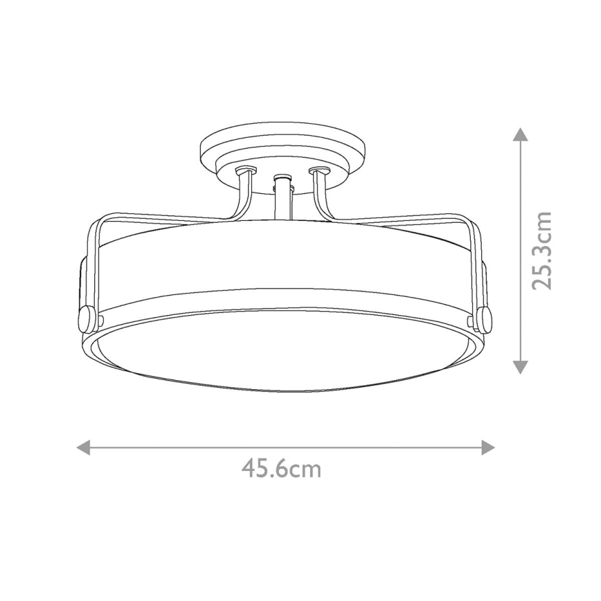 Hinkley - Pinnapealne laelühter HARPER 3xE27/60W/230V läikiv kroom
