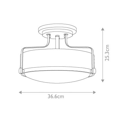 Hinkley - Pinnapealne lühter HARPER 3xE27/60W/230V, läbimõõt 36,6 cm, läikiv kroom