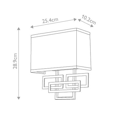Hinkley - seinavalgusti LANZA 2xE14/40W/230V pronksviimistlusega
