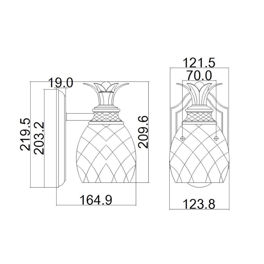 Hinkley - LED Vannitoa seinavalgusti PLANTATION 1xG9/3W/230V IP44 kuldne