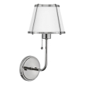 Hinkley - Seinavalgusti CLARKE 1xE27/40W/230V läikiv kroom/valge