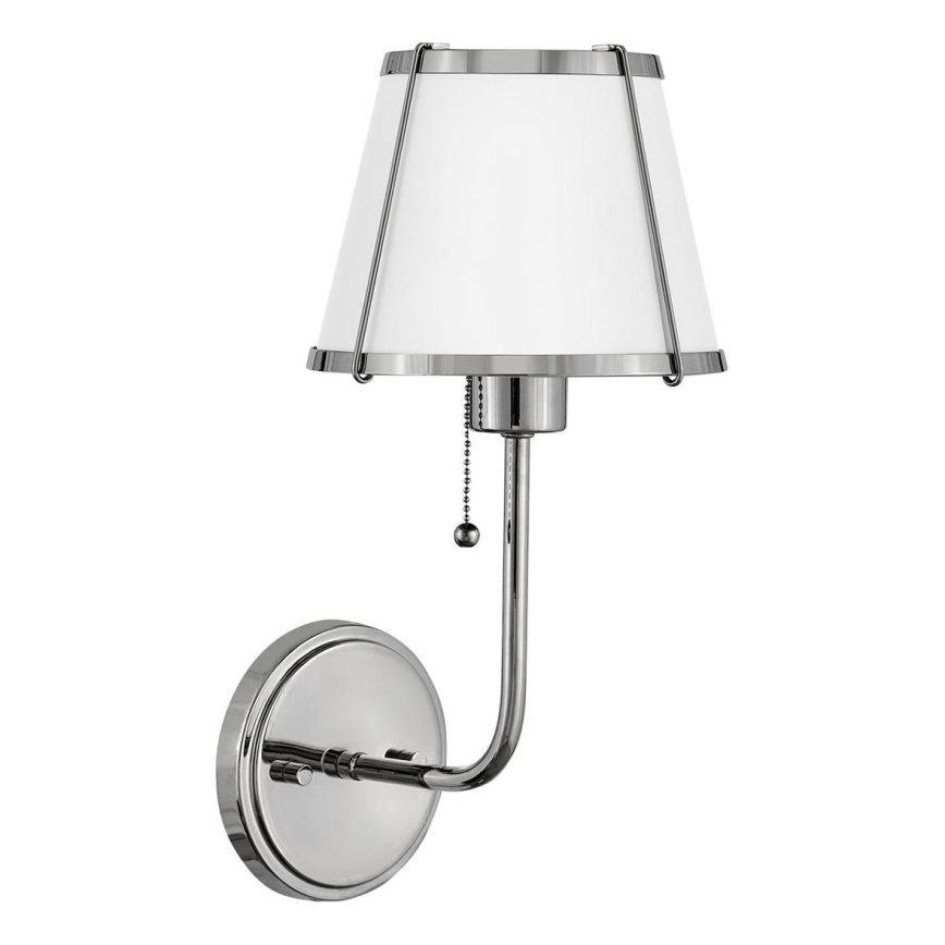 Hinkley - Seinavalgusti CLARKE 1xE27/40W/230V läikiv kroom/valge
