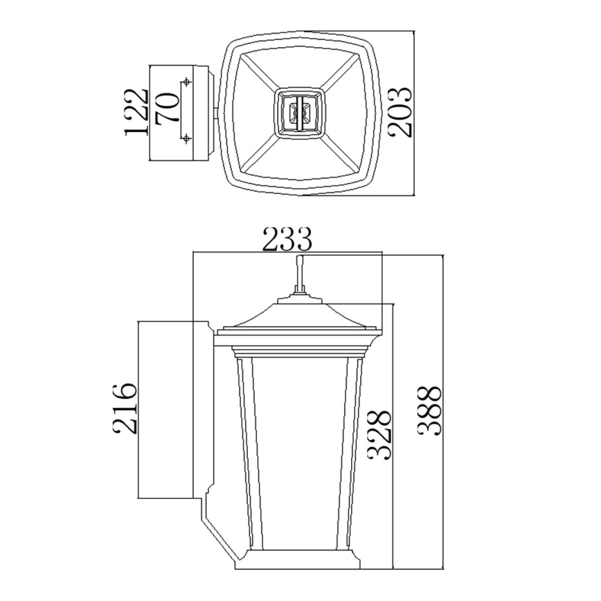 Hinkley - Väli seinavalgusti BROMLEY 2xE14/60W/230V IP44