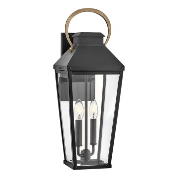 Hinkley - Väli seinavalgusti DAWSON 2xE14/40W/230V IP44 must