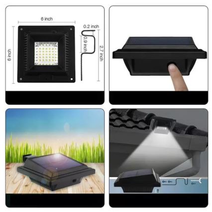 HÖFFTECH - LED päikesetoitega seinavalgusti liikumis- ja hämarikuanduriga LED/3,7V 2000 mAh IP65