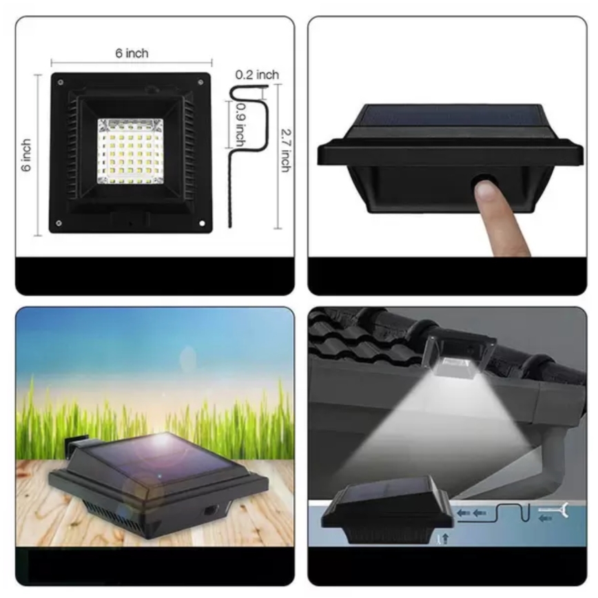 HÖFFTECH - LED päikesetoitega seinavalgusti liikumis- ja hämarikuanduriga LED/3,7V 2000 mAh IP65