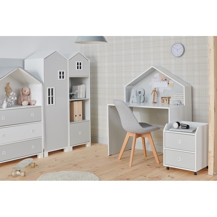 Hoiukapp lastetuppa MIRUM 54,2x42,4 cm valge/hall