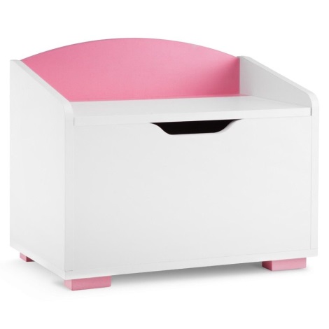 Hoiukapp lastetuppa PABIS 50x60 cm valge/roosa