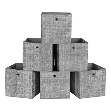 Hoiukastide komplekt 6 tk CURAN 30x30x30 cm hall