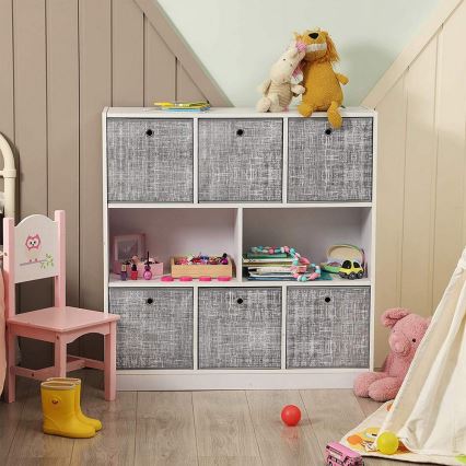 Hoiukastide komplekt 6 tk CURAN 30x30x30 cm hall