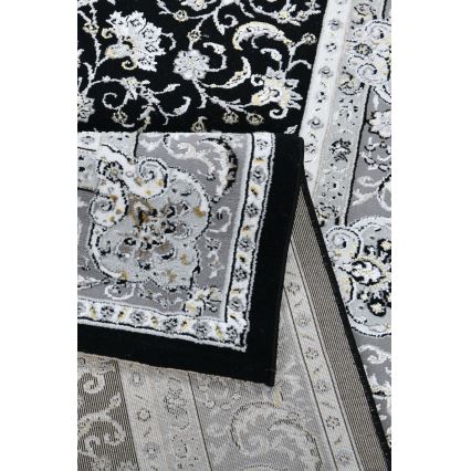 Idamaine vaip GRECE 120x170 cm 2150 g/m2 must/hall/valge