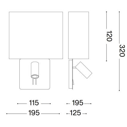 Ideal Lux - Asendus lambivari seinalambile GEA must
