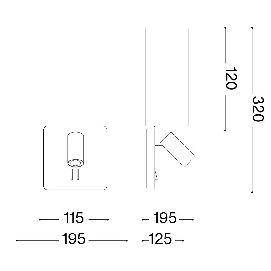 Ideal Lux - Asendus lambivari seinalambile GEA valge