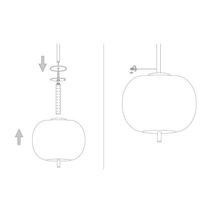 Ideal Lux - Asenduslambivari kroonlühtrile UMILE, läbimõõt 30 cm, valge