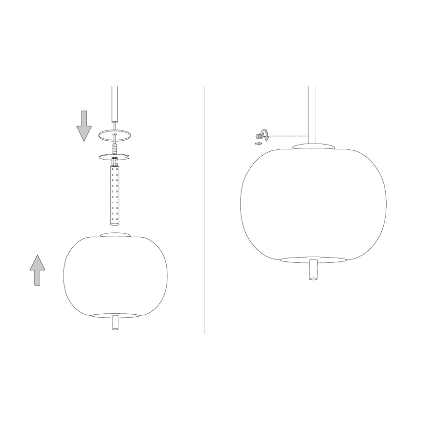 Ideal Lux - Asenduslambivari kroonlühtrile UMILE, läbimõõt 30 cm, valge