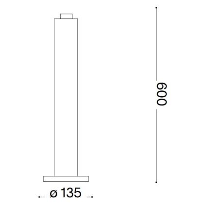 Ideal Lux - CLIO välisvalgusti 1xE27/42W/230V 60 cm IP44 must