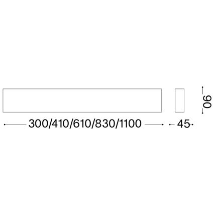 Ideal Lux - DELTA LED seinavalgusti LED/14W/230V 3000K 41 cm CRI 90 betoon