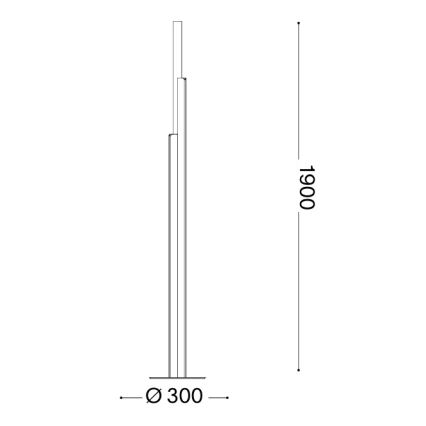 Ideal Lux - DORICA LED-hämardatav põrandalamp 3xLED/33W/230V CRI 90 valge