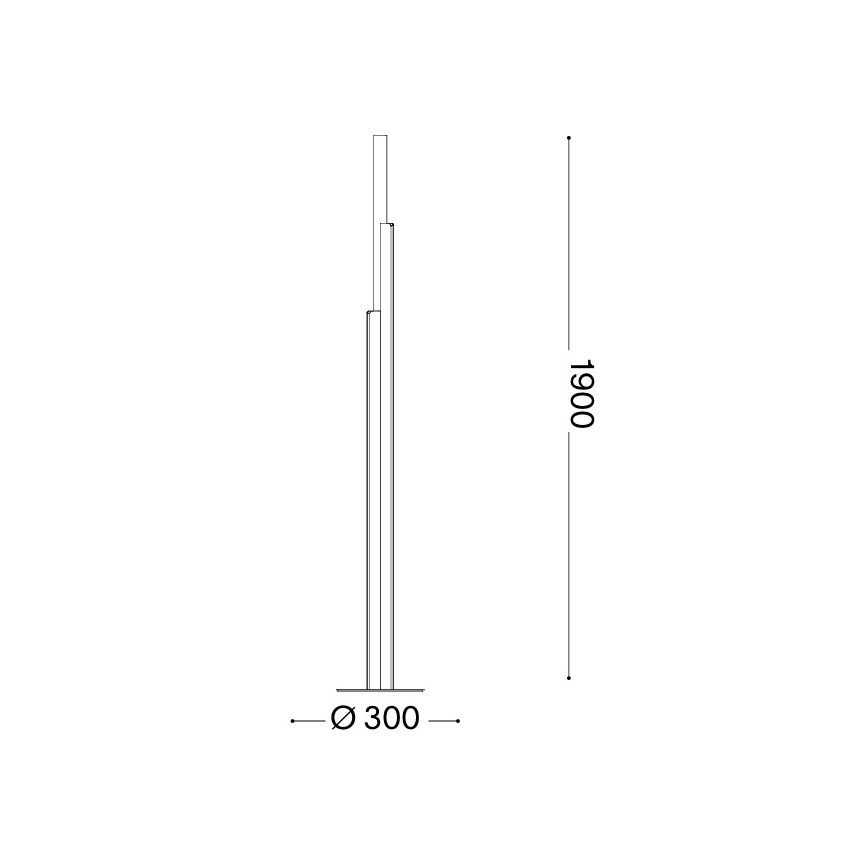 Ideal Lux - DORICA LED-hämardatav põrandalamp 3xLED/33W/230V CRI 90 valge