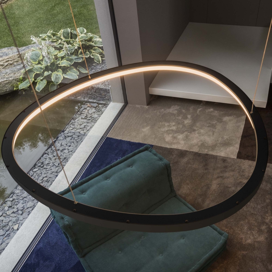 Ideal Lux - LED-rippvalgusti kaablil GEMINI LED/36W/230V 4000K läbimõõt 42,5 cm CRI 90 must