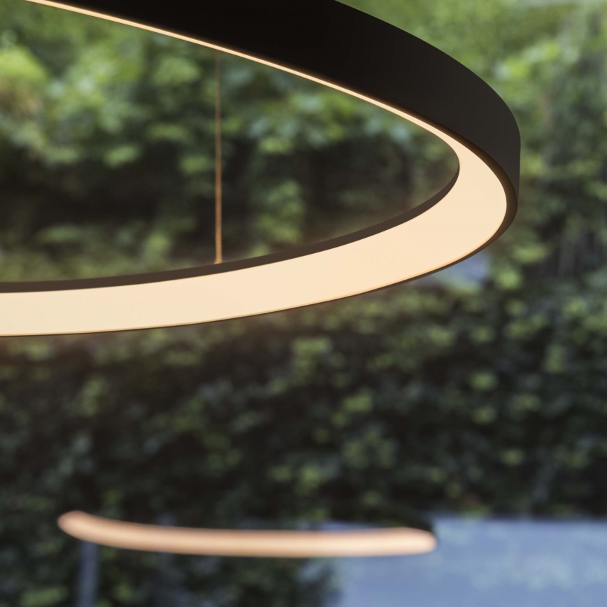 Ideal Lux - LED-rippvalgusti kaablil GEMINI LED/36W/230V 4000K läbimõõt 42,5 cm CRI 90 must