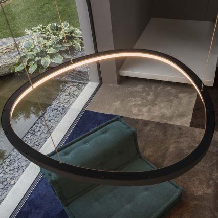 Ideal Lux - GEMINI LED-lühter kaabliga, 78 W, 230 V, 2700 K, Ø 105 cm, CRI 90, must