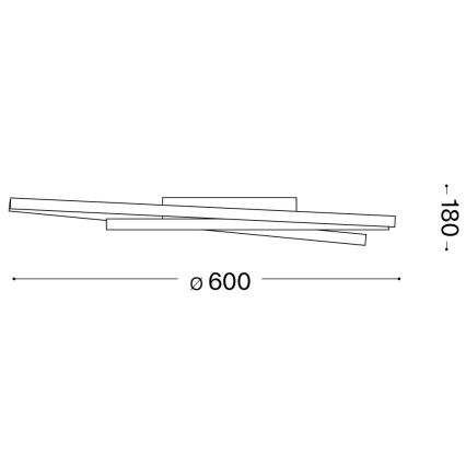 Ideal Lux - hämardatav LED-laelamp OZ LED/48W/230V läbimõõt 60 cm CRI 90 valge