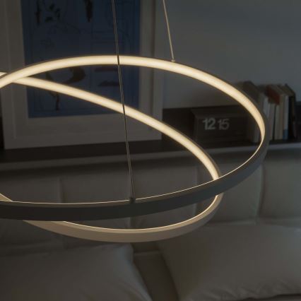 Ideal Lux - Hämardatav LED-ripplamp kaablil OZ LED/55W/230V, läbimõõt 80 cm, CRI 90, valge