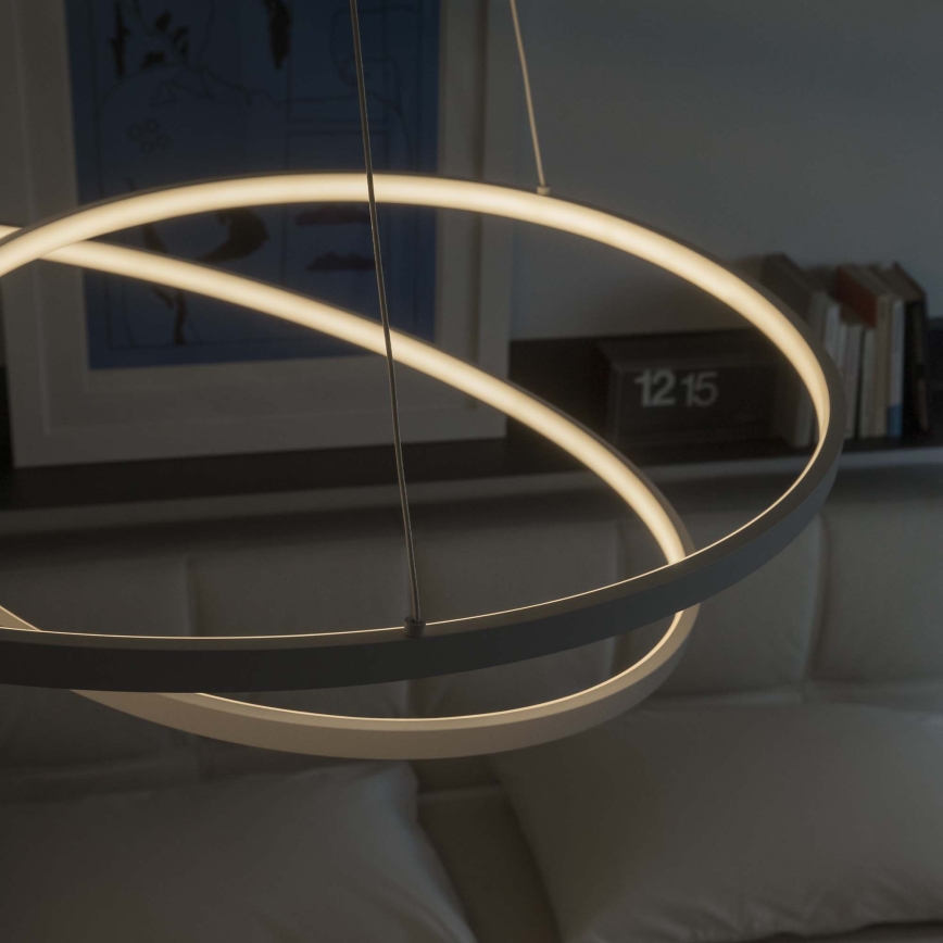 Ideal Lux - Hämardatav LED-ripplamp kaablil OZ LED/55W/230V, läbimõõt 80 cm, CRI 90, valge