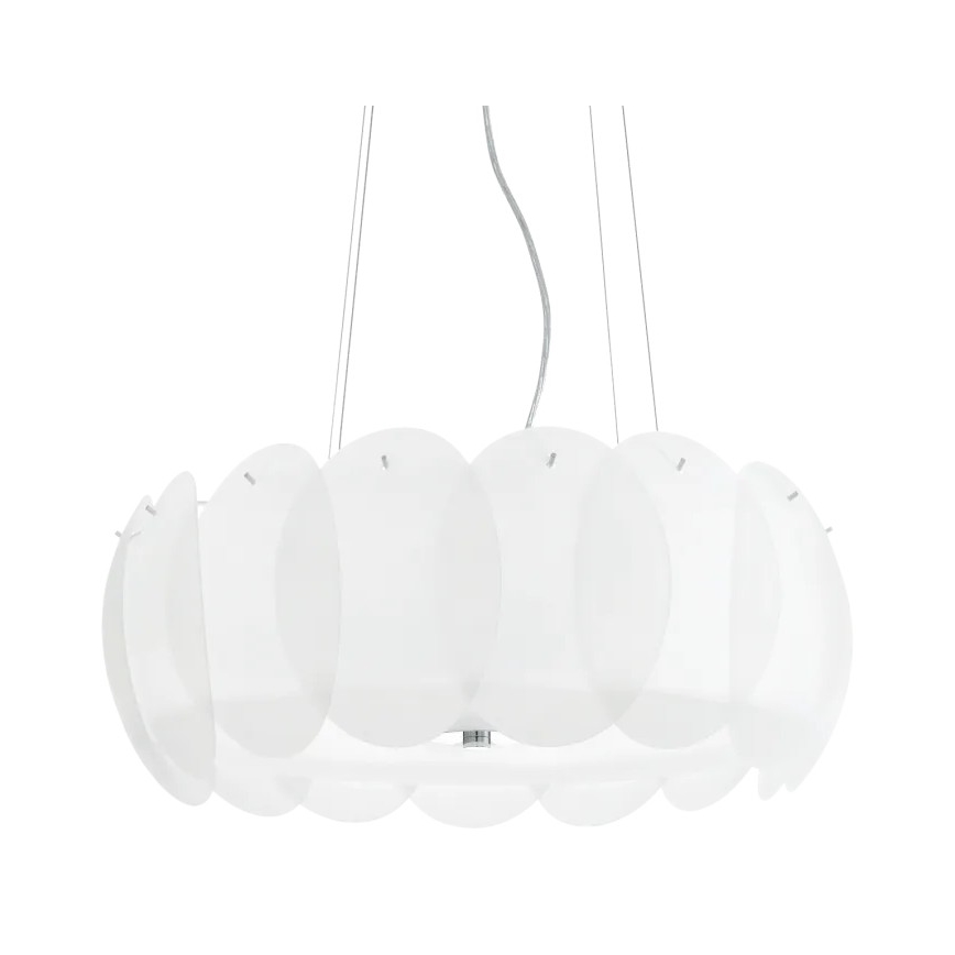 Ideal Lux - Kaabliga riputatav lühter OVALINO 8xE27/60W/230V läbimõõt 55 cm valge
