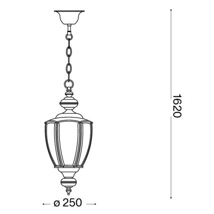 Ideal Lux - Ketiga lüster NORMA 1xE27/60W/230V Ø 25 cm pronksviimistlusega