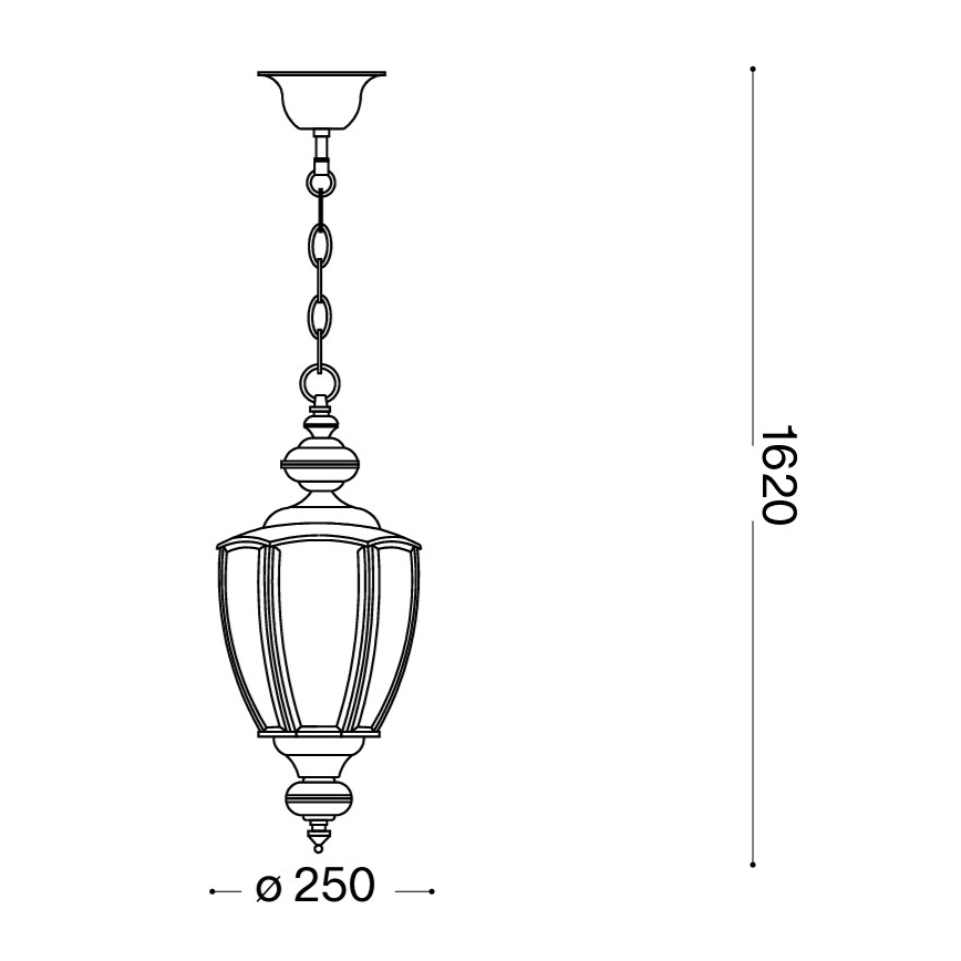 Ideal Lux - ketiga ripplühter 1xE27/60W/230V läbimõõt 25 cm pronksviimistlusega