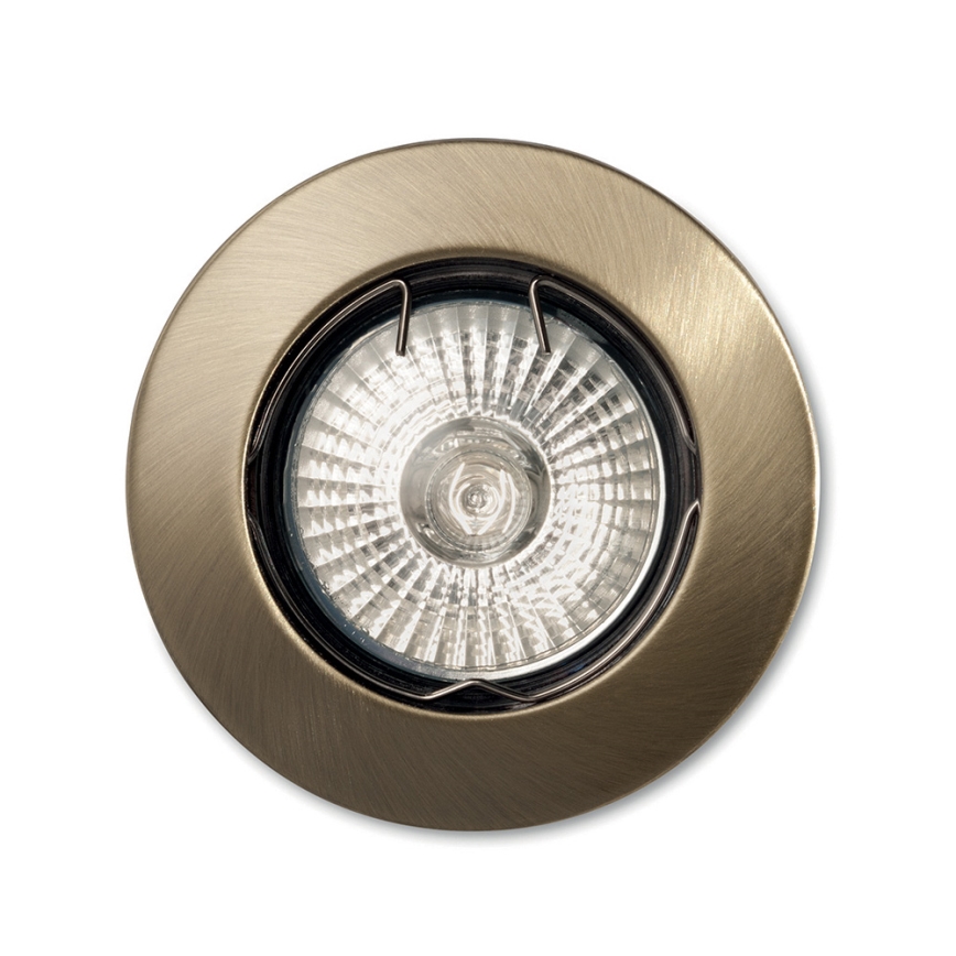 Ideal Lux - Komplekt 3x sissepaigaldatavat laevalgustit JAZZ 1xGU10/50W/230V läbimõõt 7,7 cm pronks