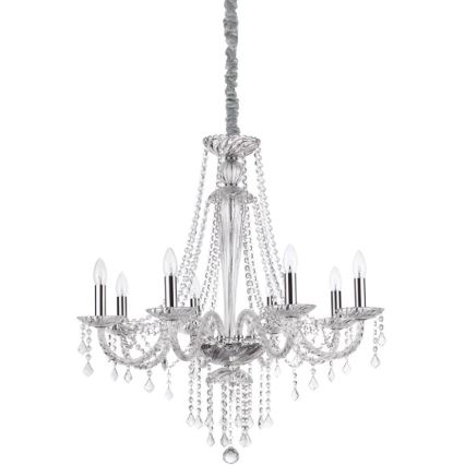 Ideal Lux - Kristall-lühter AMADEUS 8xE14/40W/230V d. 80 cm läbipaistev