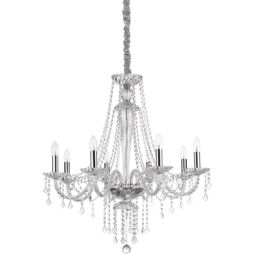 Ideal Lux - Kristall-lühter AMADEUS 8xE14/40W/230V d. 80 cm läbipaistev